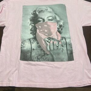 Pink Graphic T-Shirt with Bandana Print